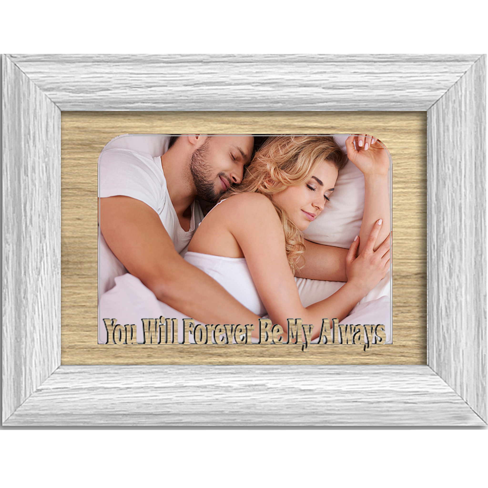 Romantic Personalized Picture Frames - Because of You - 4x6