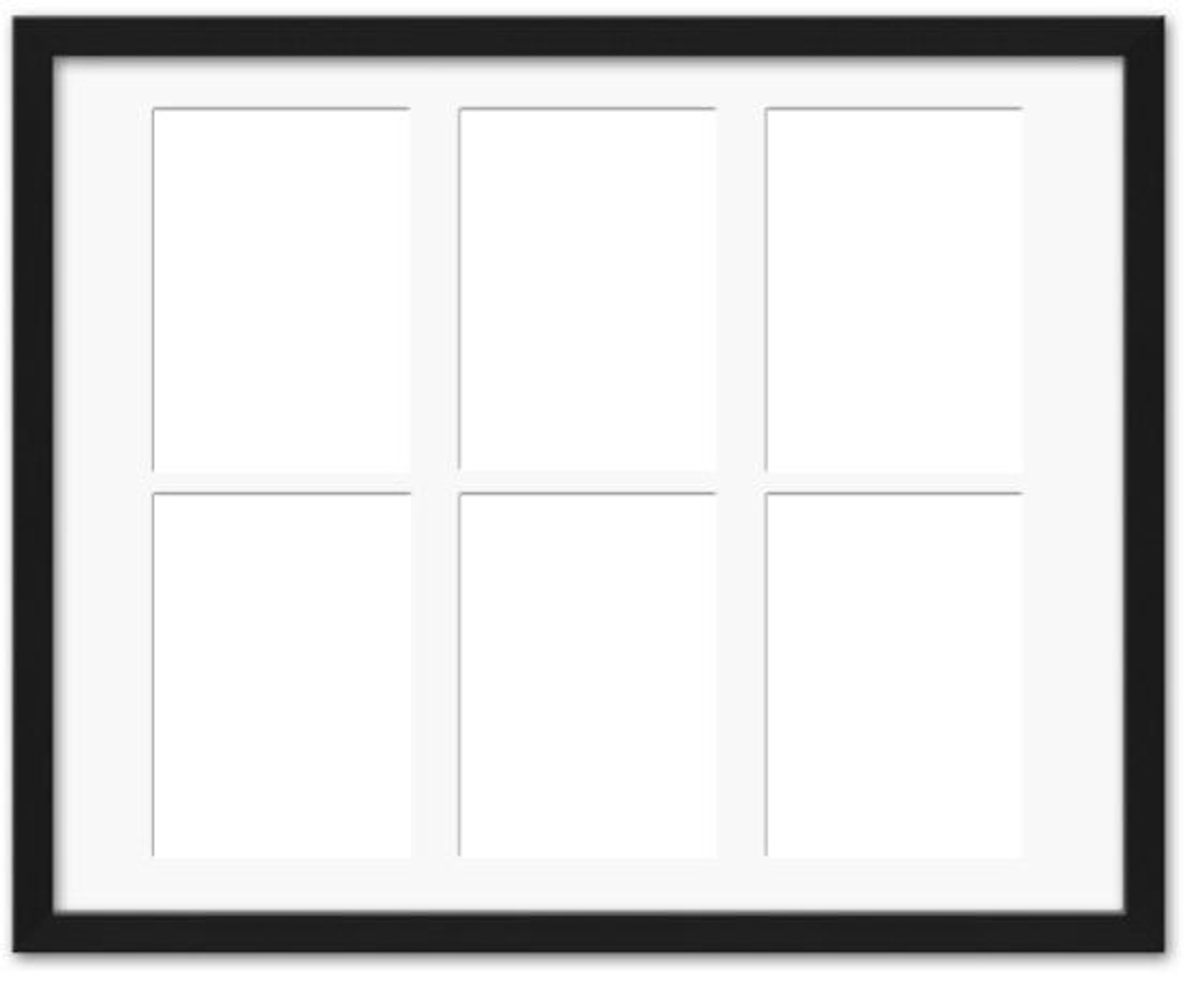 16x20 Picture Frame with Matboard - Holds Six 5x7 Photos