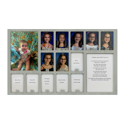 Inset Collage School Years Picture INSERT (No Frame) Collage - Personalized - 12x20