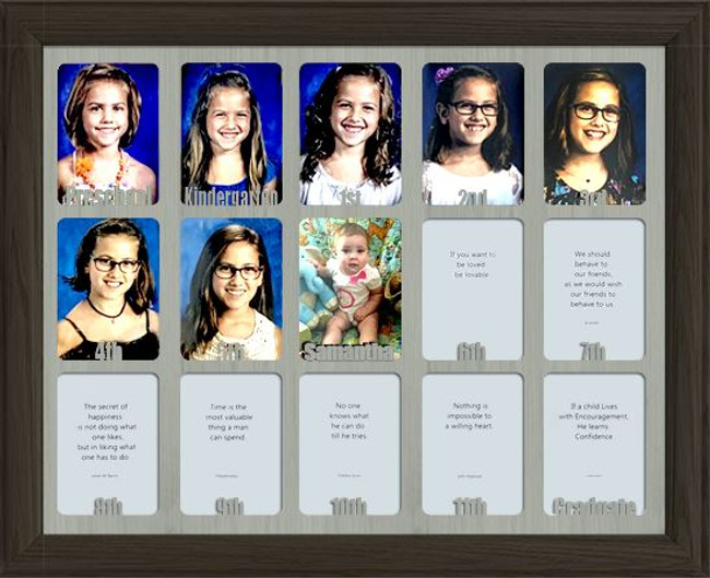 School Years Picture Frame Collage - Personalized - Preschool - 11x14