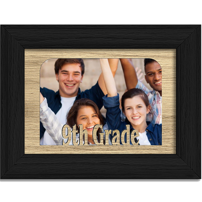 9th Grade Tabletop Picture Frame - Holds 4x6 Photo - Multiple Color Options