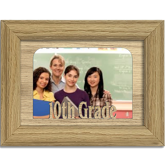 10th Grade Tabletop Picture Frame - Holds 4x6 Photo - Multiple Color Options
