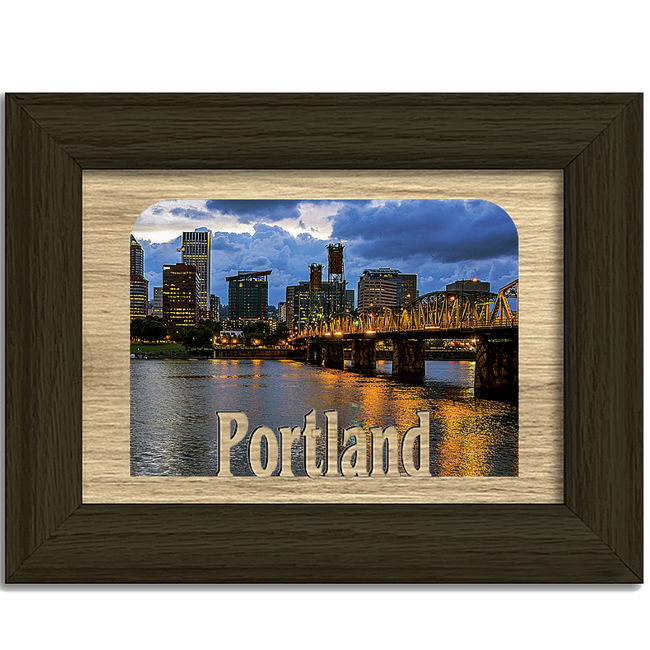 Portland Tabletop Picture Frame - Holds 4x6 Photo - Multiple Color Options