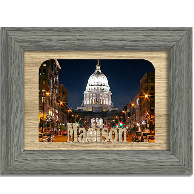 Madison Tabletop Picture Frame - Holds 4x6 Photo - Multiple Color Options