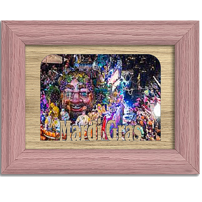 Mardi Gras Tabletop Picture Frame - Holds 4x6 Photo - Multiple Color Options