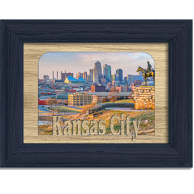 Kansas City Tabletop Picture Frame - Holds 4x6 Photo - Multiple Color Options