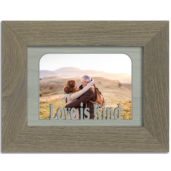 Love is Kind Tabletop Picture Frame - Holds 4x6 Photo - Multiple Color Options