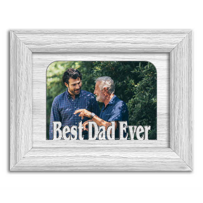 Best Dad Ever Tabletop Picture Frame - Holds 4x6 Photo - Multiple Color Options