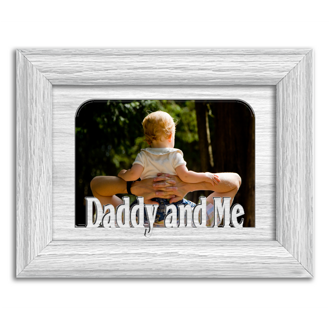 Daddy and Me Tabletop Picture Frame - Holds 4x6 Photo - Multiple Color Options
