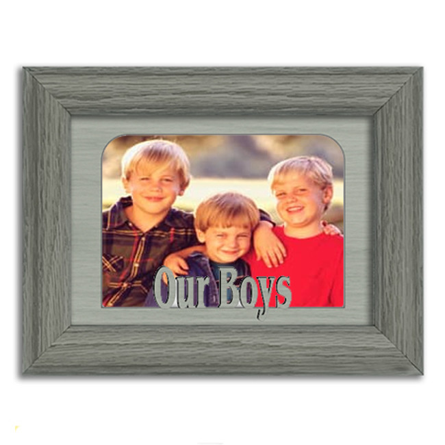 Our Boys Tabletop Picture Frame - Holds 4x6 Photo - Multiple Color Options