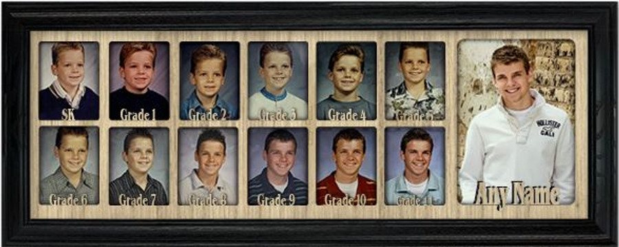 School Years Picture Frame Collage - Canada Grades - Personalized - 7x20