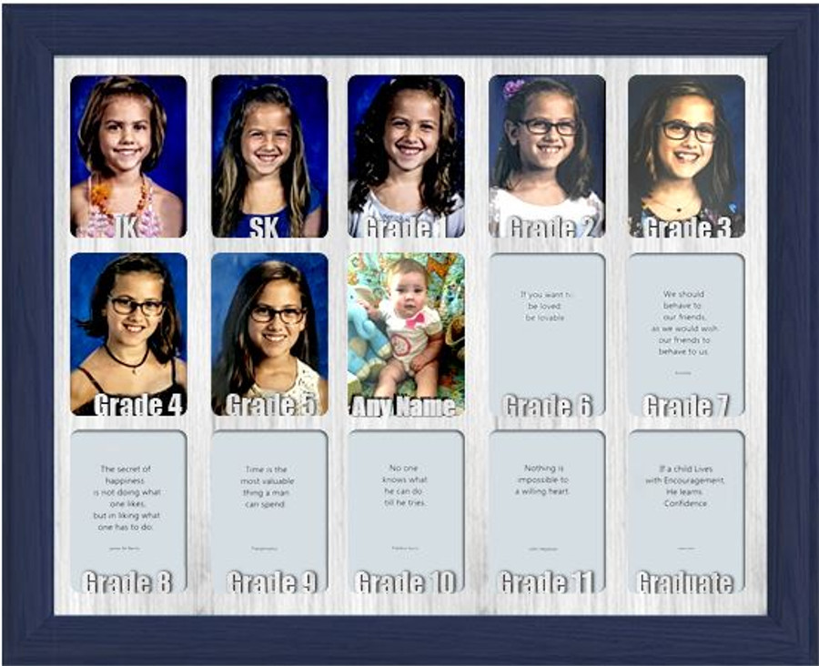 School Years Picture Frame Collage - Canadian Grade System - Personalized - Preschool - 11x14