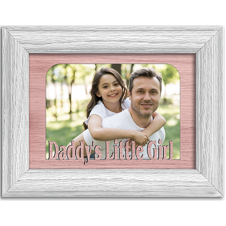 Daddy's Little Girl Tabletop Picture Frame - Holds 4x6 Photo - Multiple Color Options