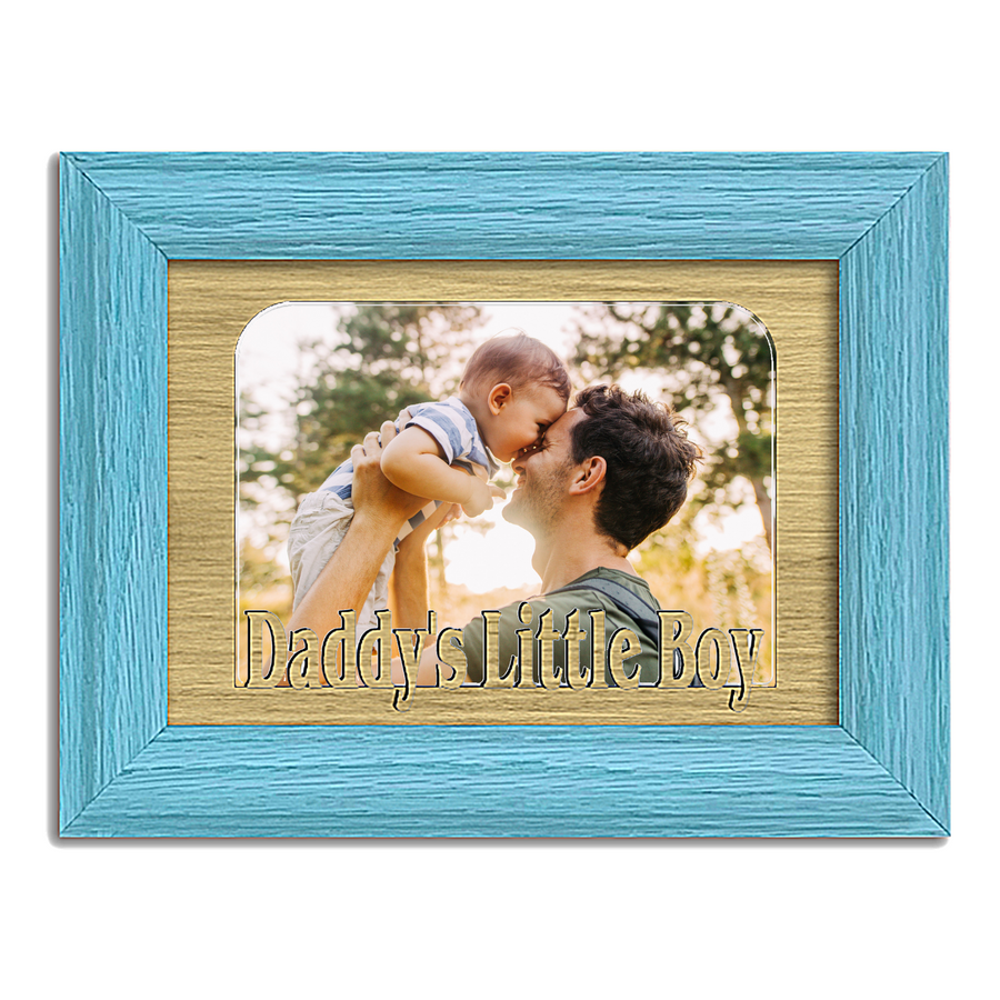 Daddy's Little Boy Tabletop Picture Frame - Holds 4x6 Photo - Multiple Color Options