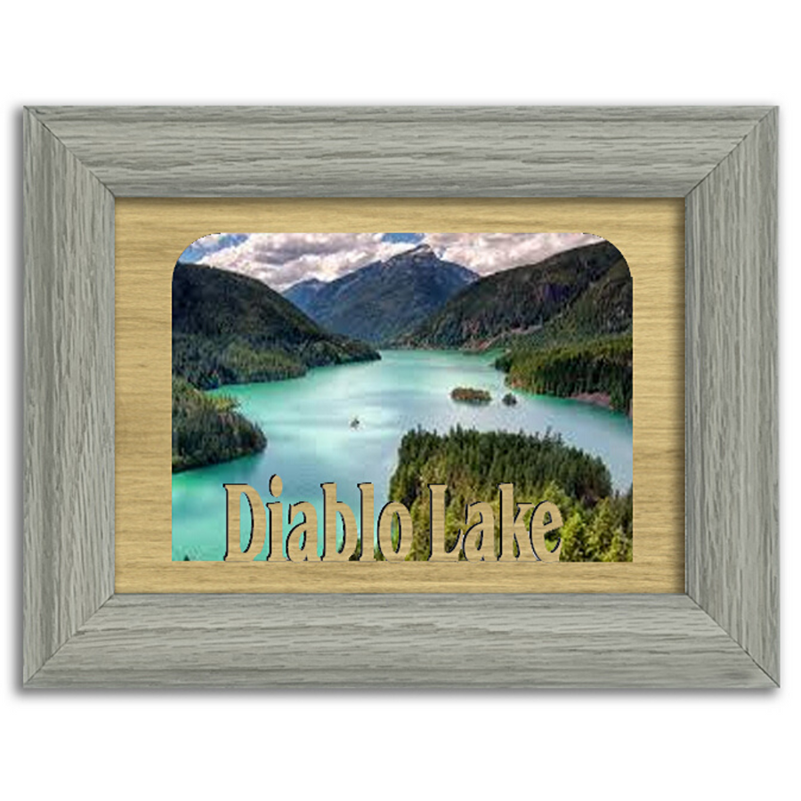 Washington Diablo Lake Personalized Custom Lake Name Picture Frame 5x7