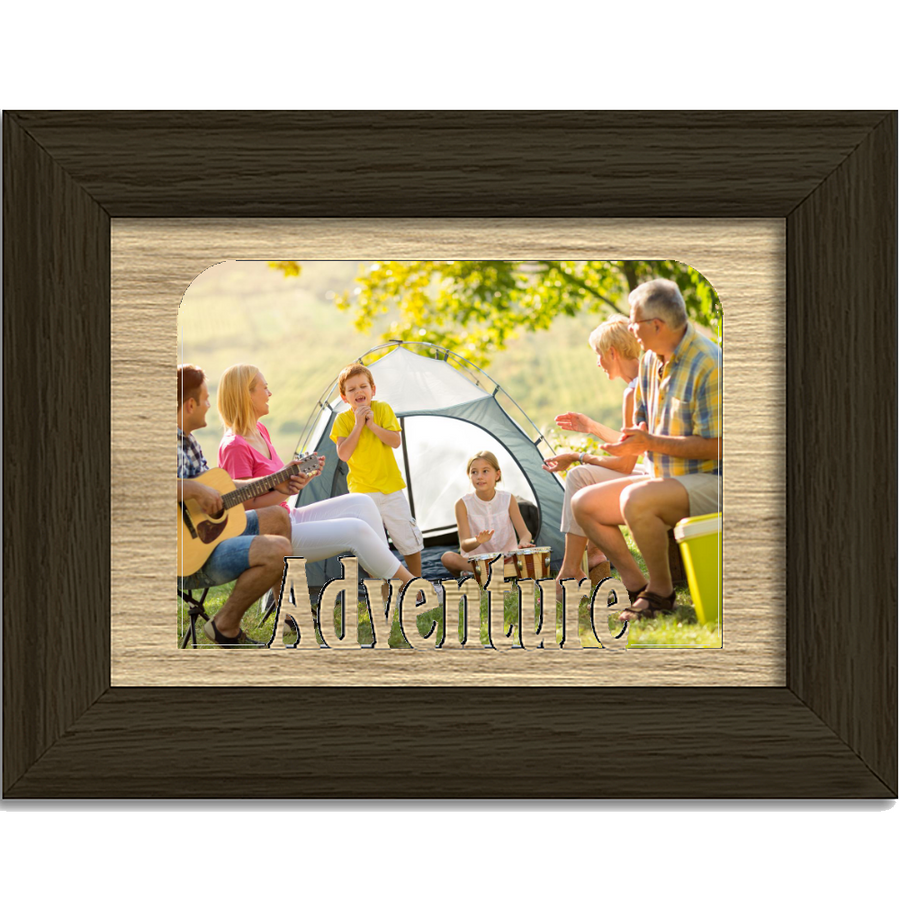 Adventure Tabletop Picture Frame - Holds 4x6 Photo - Multiple Color Options