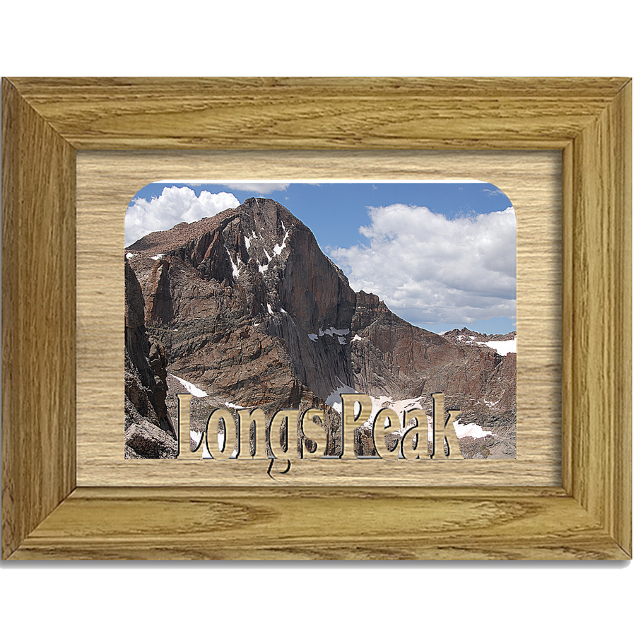 Longs Peak Tabletop Picture Frame - Holds 4x6 Photo - Multiple Color Options