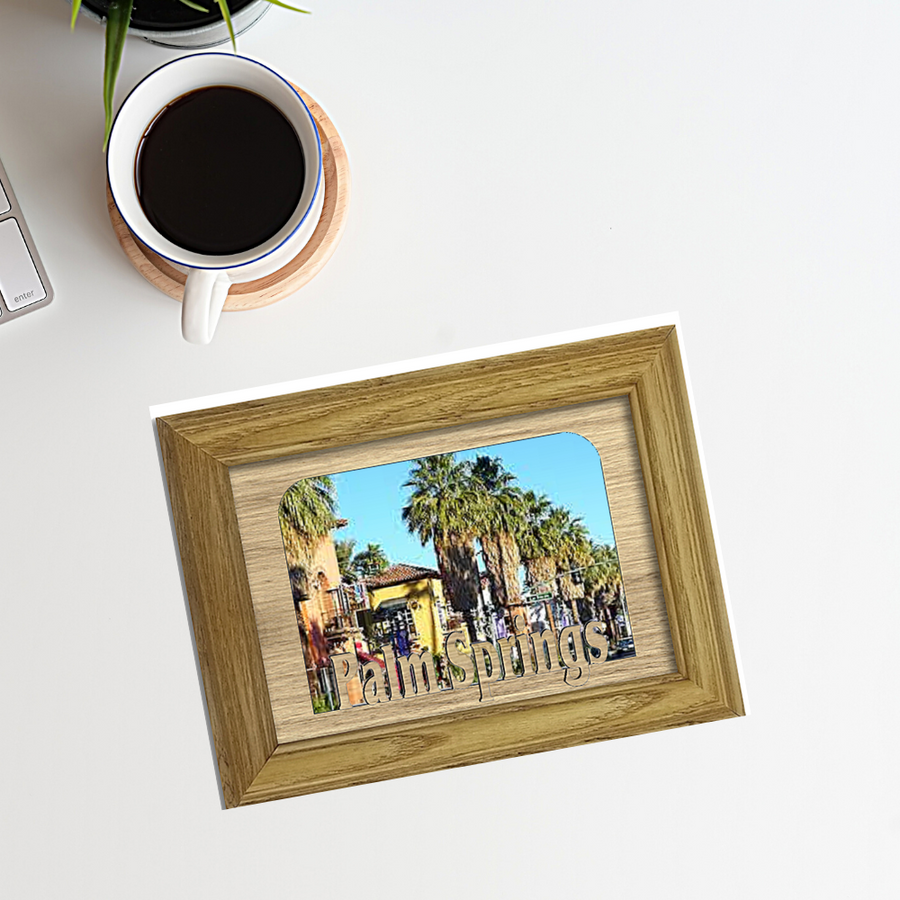 Palm Springs Tabletop Picture Frame - Holds 4x6 Photo - Multiple Color Options