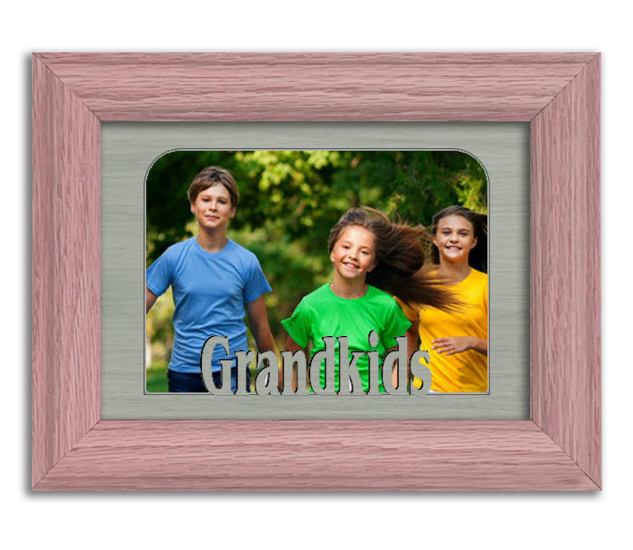 Grandkids Tabletop Picture Frame - Holds 4x6 Photo - Multiple Color Options