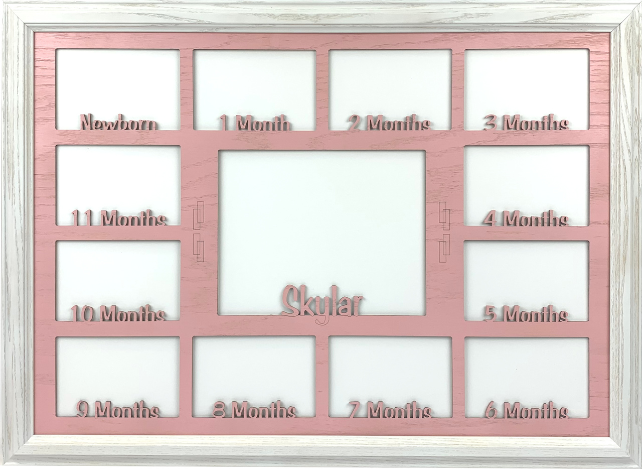 Baby Year Picture Frame Collage Personalized Horizontal 19x27