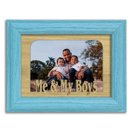 Me and My Boys Tabletop Picture Frame - Holds 4x6 Photo - Multiple Color Options