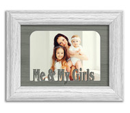 Me and My Girls Tabletop Picture Frame - Holds 4x6 Photo - Multiple Color Options