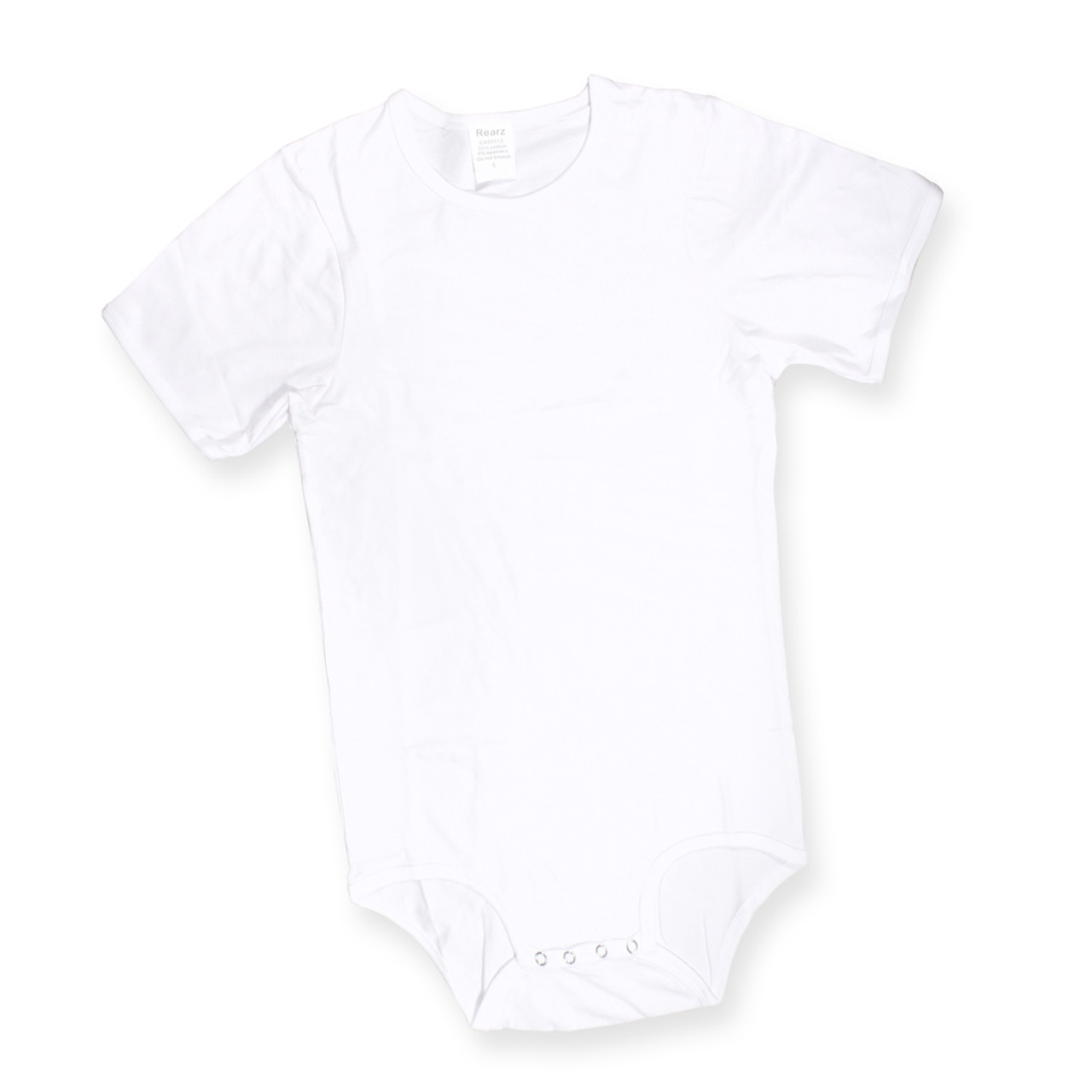 White Unisex Adult Bodysuit