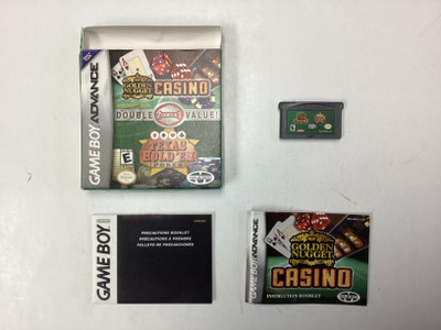 2 Games in 1 Golden Nugget Casino/ Texas Hold Em Poker- Gameboy Advance Boxed