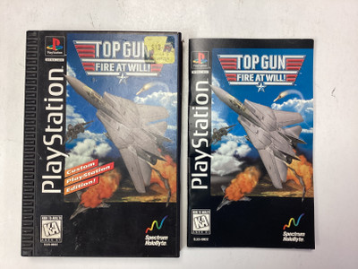 Top Gun Fire at Will- PS1 PlayStation Long Box