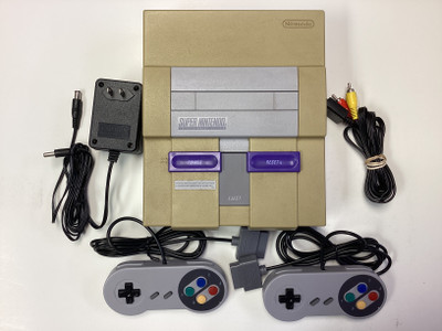 Super Nintendo SNES Console 2 BRAND NEW Controllers TESTED  G