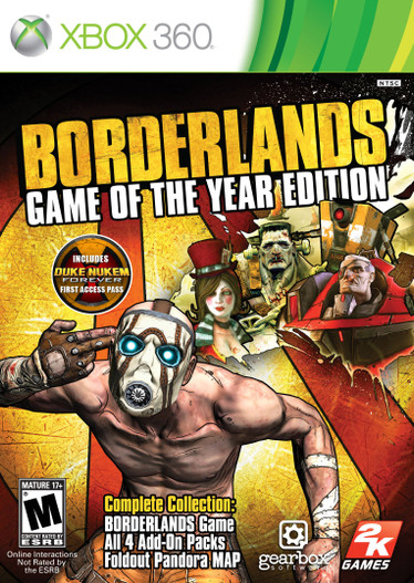Borderlands Game of the Year- Xbox 360