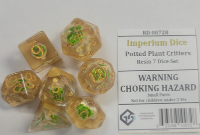 Potted Plant Critters Resin 7 Dice Set