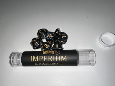 Black Marble Acrylic 7 Dice Set