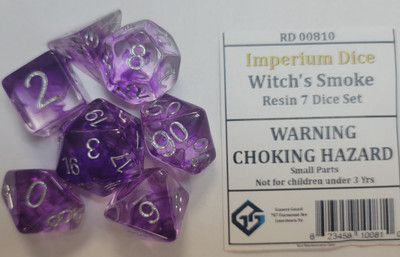 Witch's Smoke Resin 7 Dice Set