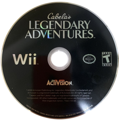 Cabela's Legendary Adventures - Nintendo Wii 