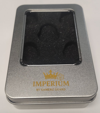 Silver Tin Dice Set Display