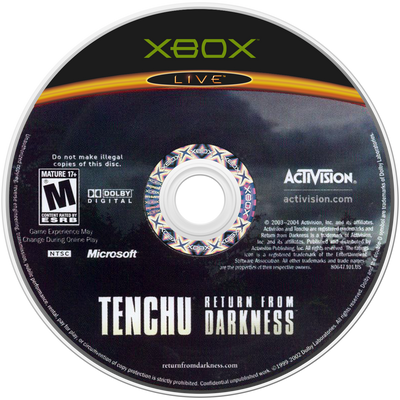 Tenchu Return from Darkness - Xbox