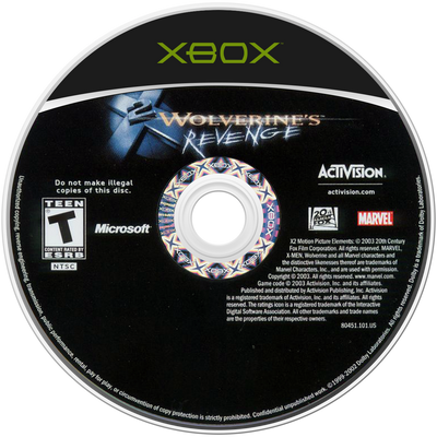 X-Men Wolverines Revenge- Xbox