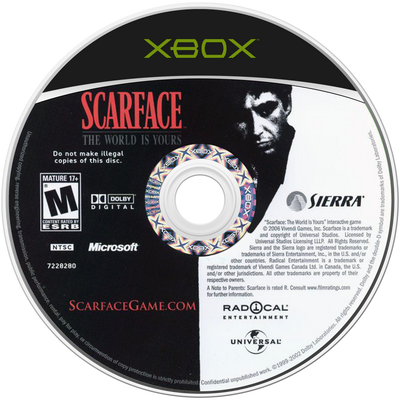 Scarface the World is Yours - Xbox