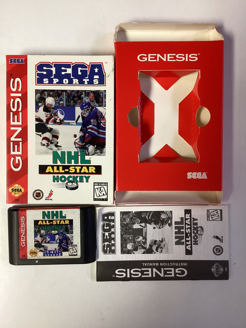 NHL All Star Hockey 95- Sega Genesis Boxed Cardboard