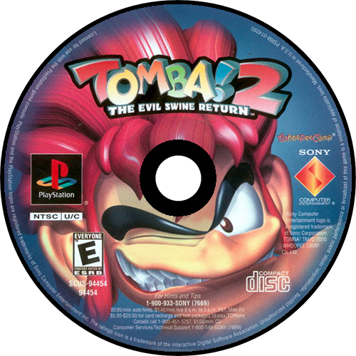 Tomba!2: The Evil Swine Return DISC ONLY - PS1