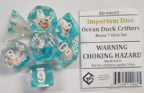 Ocean Duck Critters Resin 7 Dice Set