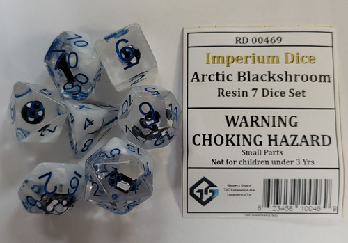 Artic Blackshroom Resin 7 Dice Set
