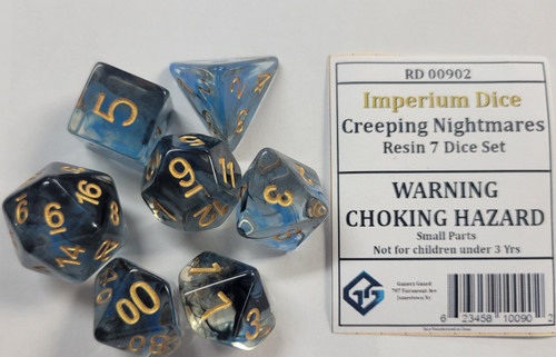 Creeping Nightmares Resin 7 Dice Set