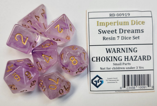 Sweet Dreams Resin 7 Dice Set
