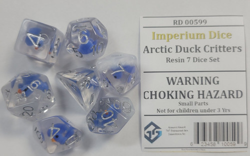 Arctic Duck Critters Resin 7 Dice Set