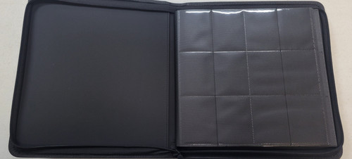 Black 12 Pocket Zipper Binder