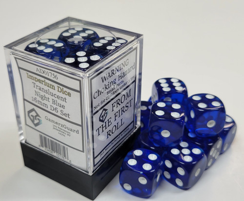 Translucent Night Blue Acrylic 16mm D6 Set