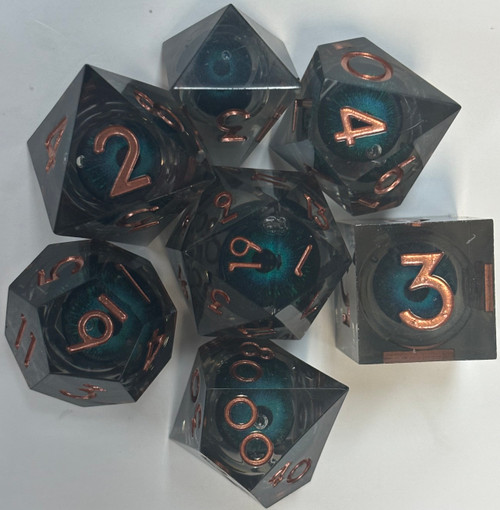 Unspoken Deep Leviathan Eyes Resin 7 Dice Set