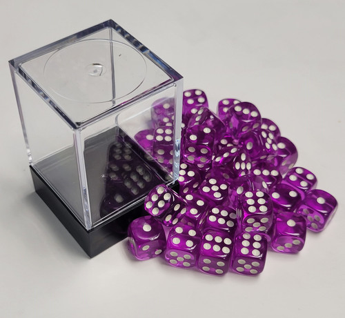 Translucent Purple Acrylic 12mm D6 Set	